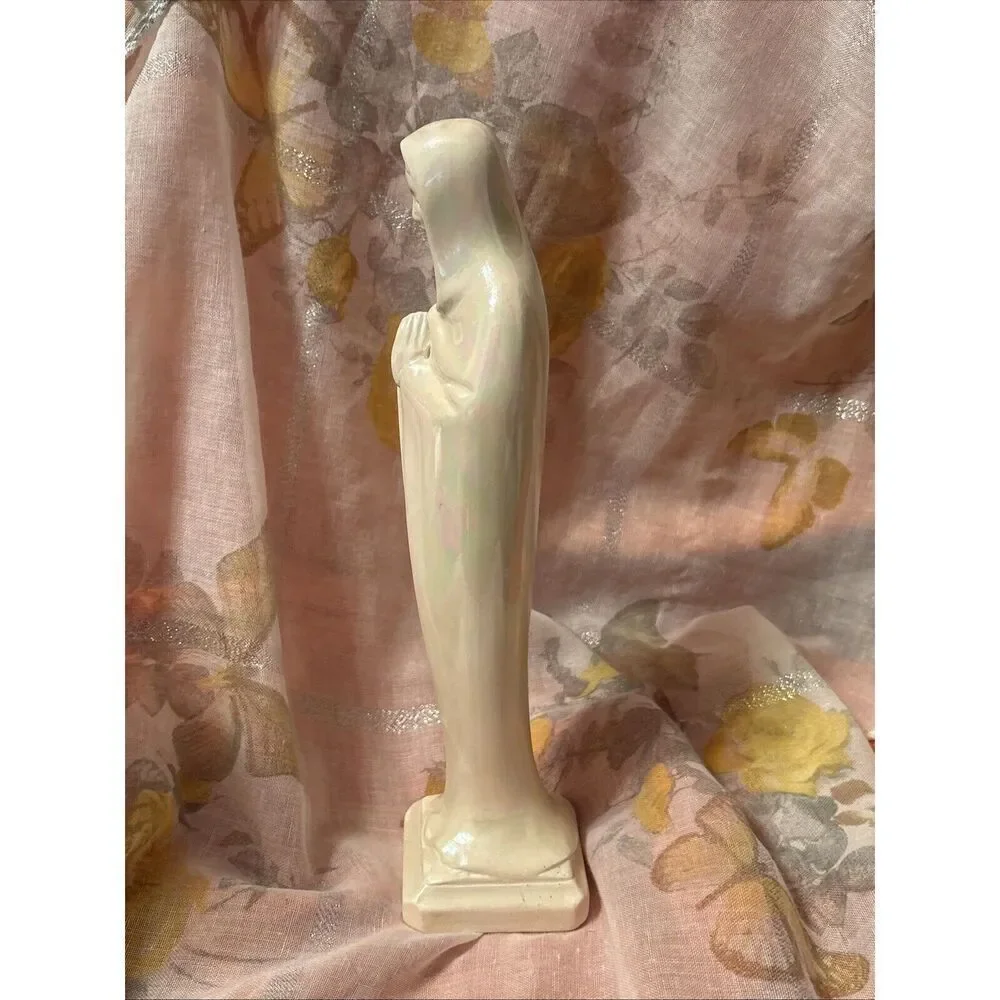 Madonna Mary Bisque Ceramic 11” Figurine Atlantic‎ Mold